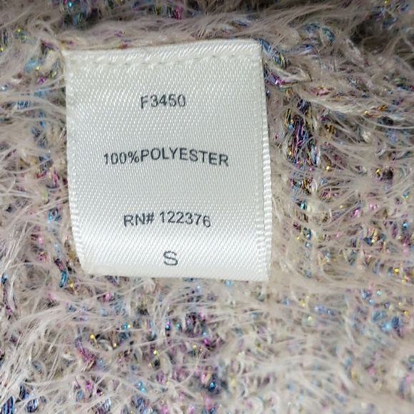 RHYME Metallic Knit Open Front Cardigan Jacket S - Picture 5 of 5